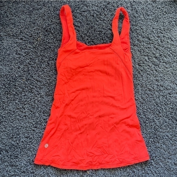 Lululemon Amala Tank Top Size 2 Red Alarming Yoga - Picture 3 of 7